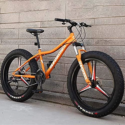 Fat Tire Mountainbike : N&I 21 Speed Mountain Bikes 26 Inch Fat Tire Hardtail Snowmobile Dual Suspension Frame and Suspension Fork All Terrain Men's Mountain Bicycle Adult Mountain Bike.