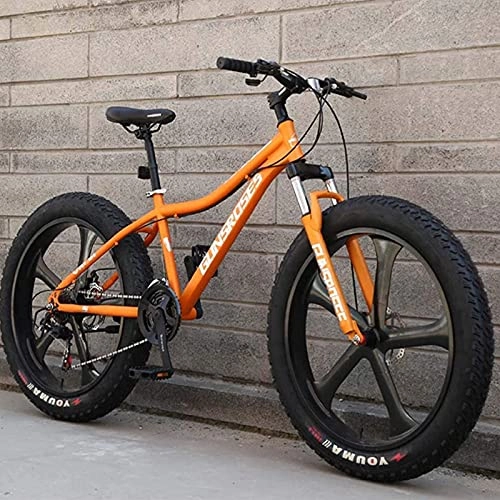 Fat Tire Mountainbike : N&I Off-Road Mountain Bikes 26 Inch Fat Tire Hardtail Snowmobile Dual Suspension Frame and Suspension Fork All Terrain Mountain Bicycle Adult