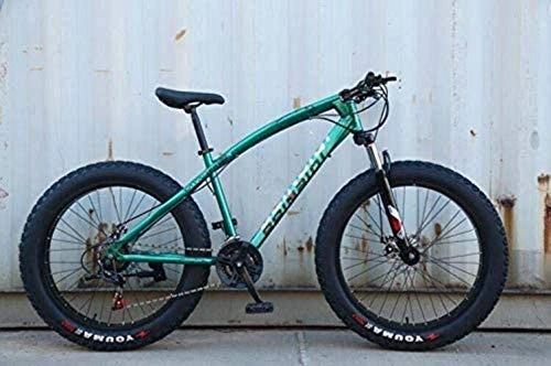 Fat Tire Mountainbike : Schmutziger Korb Mountainbike BMX Mountainbike for Erwachsene, Hardtail Berg Fahrrad, High Carbon Stahlrahmen, Doppelscheibenbremse und Federgabel (Color : C, Size : 24 inch 27 Speed)