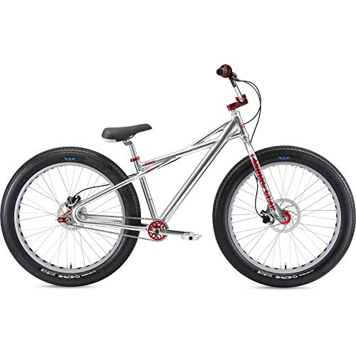 Fat Tire Mountainbike : SE Bikes Fat Quad 26R BMX Bike 2021 (38cm, High Polish Silver)