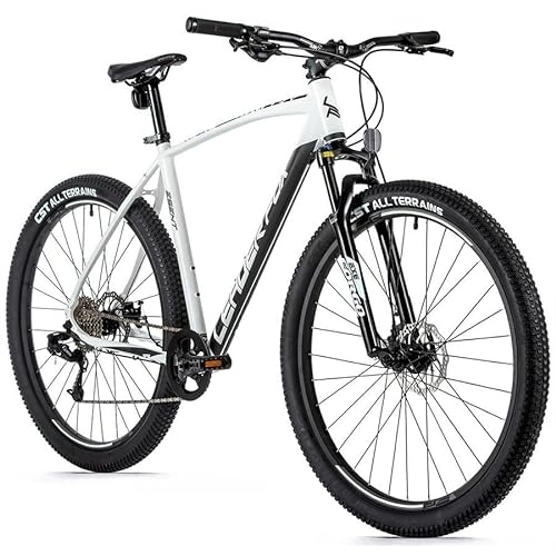 Mountainbike : 29 Zoll Leaderfox Esent MTB Fahrrad 8 Gang Disc White Rh51 cm