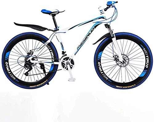 Mountainbike : AYDQC 26in 27-Gang-Mountainbike für Erwachsene, leichte Aluminiumlegierung in voller Rahmen, Radfront-Suspension Herrenfahrrad, Scheibenbremse 6-11, schwarz 1 fengong (Color : Blue 2)