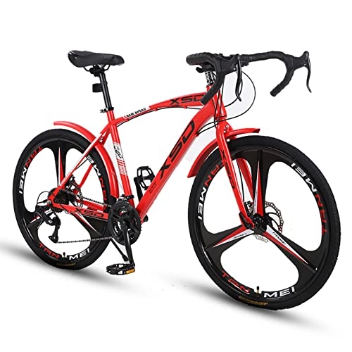 Mountainbike : AZXV Mountainbike, Federung mit hoher Kohlenstoffstahl MTB-Fahrrad, 21-Geschwindigkeiten Antriebsstrang, Aluminiumrahmen 26-Zoll-Räder, Dual-Scheibenbremse 3-Speichen, Ei red