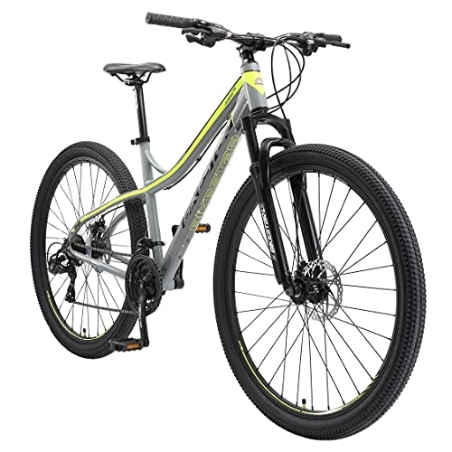 Mountainbike : BIKESTAR Hardtail Aluminium Mountainbike 29 Zoll, 21 Gang Shimano Schaltung mit Scheibenbremse | 18 Zoll Rahmen MTB Erwachsenen- und Jugendfahrrad | Grau