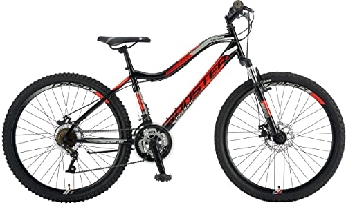 Mountainbike : breluxx® 26 Zoll Mountainbike FS Galaxy Sport D2, Scheibenbremsen - schwarz rot, 18 Gang