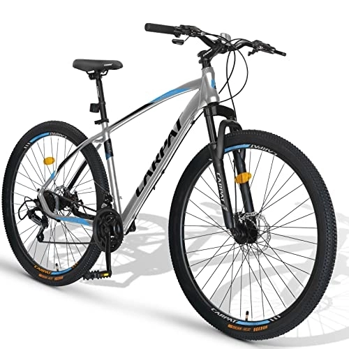 Mountainbike : Carpat Sport 27 Zoll Aluminium Mountainbike | Shimano 21 Gang-Schaltung, Doppelscheibenbremsen, Fahrrad geeignet für Erwachsene