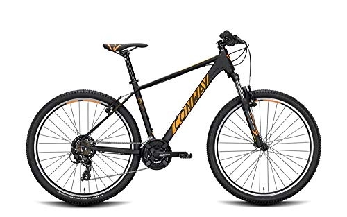 Mountainbike : ConWay MS 327 Herren Mountainbike Fahrrad Radsport Black matt / orange 2020 RH 36 cm / 27, 5 Zoll