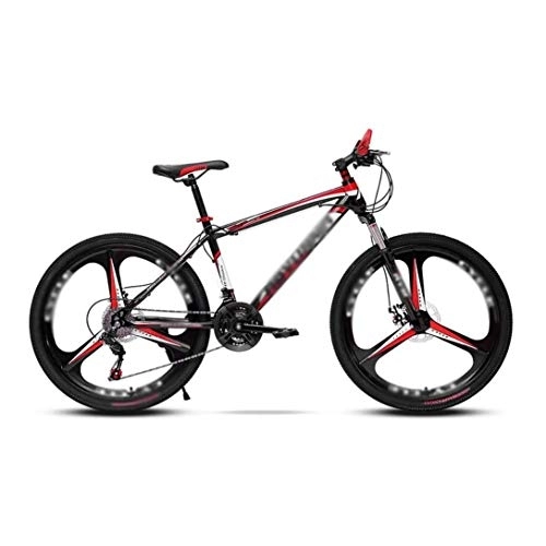 Mountainbike : COUYY Fahrrad Mountainbike 21 / 24 Geschwindigkeit mit Doppelscheibenbremse, Erwachsener MTB mit hoher Kohlenstoffstahl, Hardtail-Fahrrad mit verstellbarem Sitz, Rot, 24 Speed