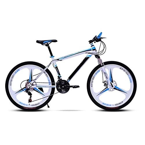 Mountainbike : COUYY Fahrrad Mountainbike 21 / 24 Geschwindigkeit mit Doppelscheibenbremse, Erwachsener MTB mit hoher Kohlenstoffstahl, Hardtail-Fahrrad mit verstellbarem Sitz, Weiß, 21 Speed