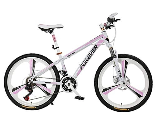 Mountainbike : FEFCK Mountainbike Fahrrad Erwachsene Studentin 26 Zoll 27 Variable Geschwindigkeit Aluminiumlegierung Doppelscheibenbremse Pink Fahrrad B