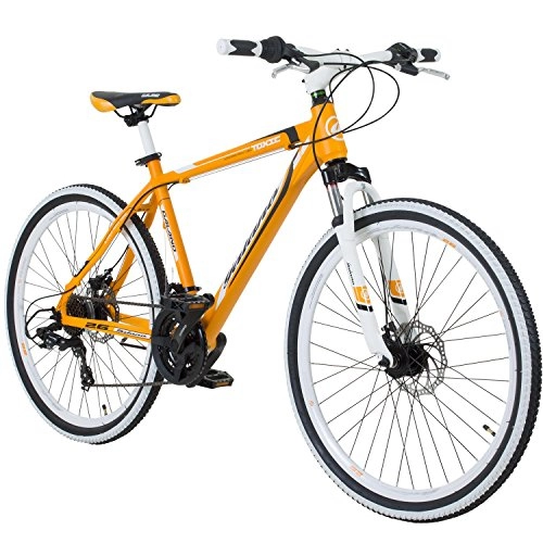 Mountainbike : Galano 26 Zoll Toxic Mountainbike Hardtail MTB Jugendmountainbike Jugendfahrrad (Orange, 46 cm)