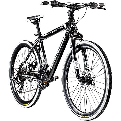 Mountainbike : Galano 26 Zoll Toxic Mountainbike Hardtail MTB Jugendmountainbike Jugendfahrrad (schwarz / weiß, 46 cm)