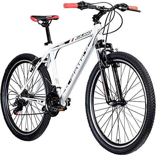 Mountainbike : Galano Mountainbike Hardtail 26 Zoll Path MTB Fahrrad 21 Gang Mountain Bike 26" (weiß / schwarz, 46 cm)