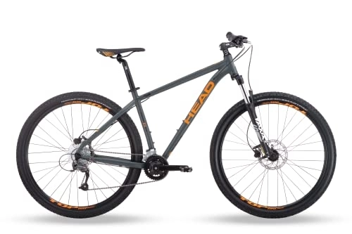 Mountainbike : HEAD Unisex – Erwachsene Granger Mountainbike, matt grau / orange, 42