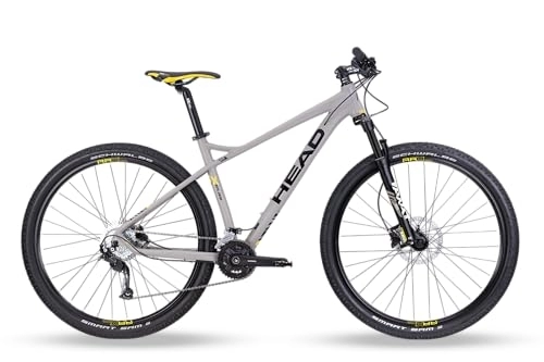 Mountainbike : HEAD Unisex – Erwachsene X-Rubi 1.0 Mountainbike, matt grau / gelb, 52