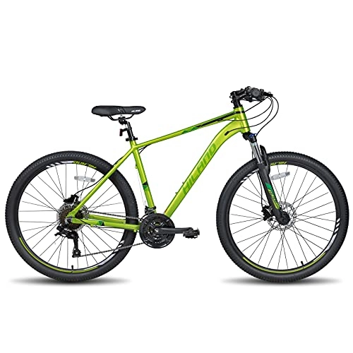 Mountainbike : Hiland 27, 5 Zoll Mountainbike MTB mit Aluminiumrahmen 27 Geschwindigkeiten Speed Scheibenbremse Lock-Out Federgabel grün