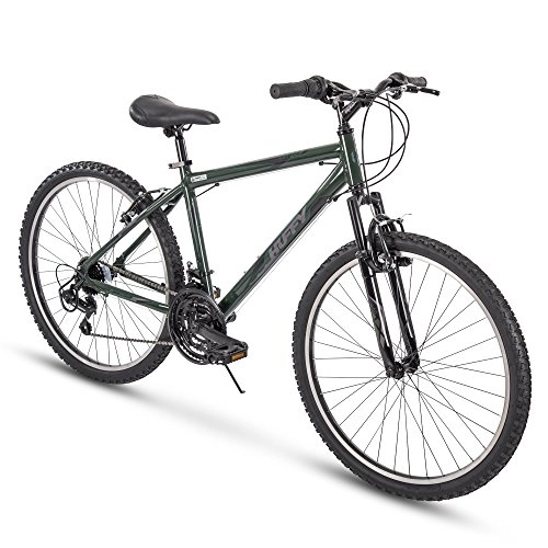 Mountainbike : Huffy Hardtail Mountainbike 24", 26", 27.5", 26" Räder / 17" Rahmen, Militärgrün glänzend