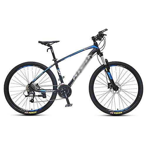 Mountainbike : JAMCHE 26 / 27, 5 Zoll Mountainbike All-Terrain-Fahrrad 27 Gänge mit doppelten hydraulischen Scheibenbremsen Erwachsenen-Rennrad für Männer oder Frauen / Blau / 27, 5 Zoll