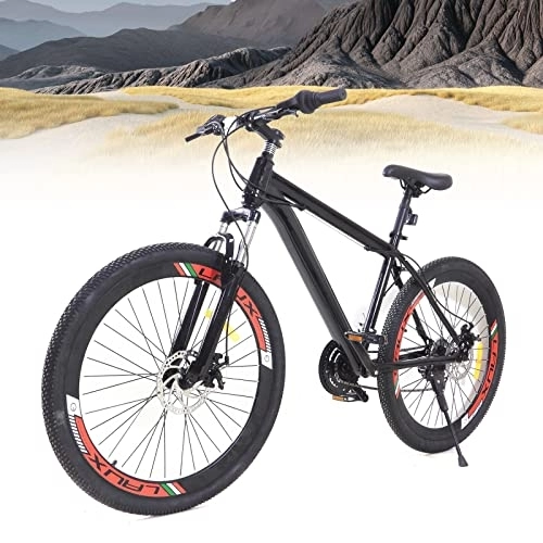 Mountainbike : KenSyuInt 26 Zoll Mountainbike 21 Gang Fahrräder MTB Aluminium Mountainbike Jugendfahrrad für Erwachsene Mountain-Bike für 165-185cm Höhe Schwarz