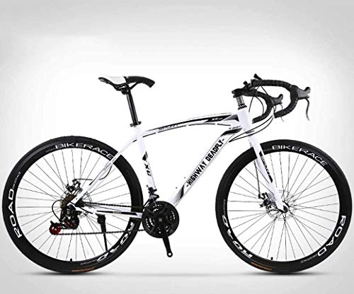 Mountainbike : KXWT 26 Zoll Männer Mountain Bikes, High-Carbon Stahl Hardtail Mountainbike, Berg Fahrrad mit Federgabel Adjustable Seat, 24 Geschwindigkeit, (Color : Weiß)