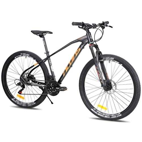 Mountainbike : LANAZU Mountainbike, Fahrrad mit Aluminiumgetriebe, Offroad-Fahrrad mit hydraulischer Scheibenbremse, geeignet für Erwachsene (Black Orange)