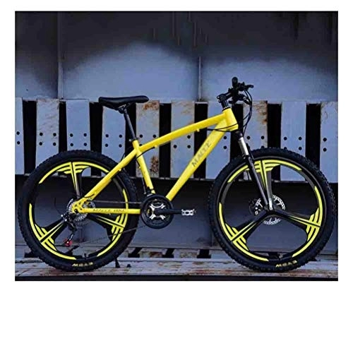 Mountainbike : LILIS Mountainbike Fahrrad Mountainbike MTB Erwachsene Straßen-Fahrräder for Männer und Frauen 26in Räder Adjustable Speed-Doppelscheibenbremse (Color : Yellow, Size : 24 Speed)