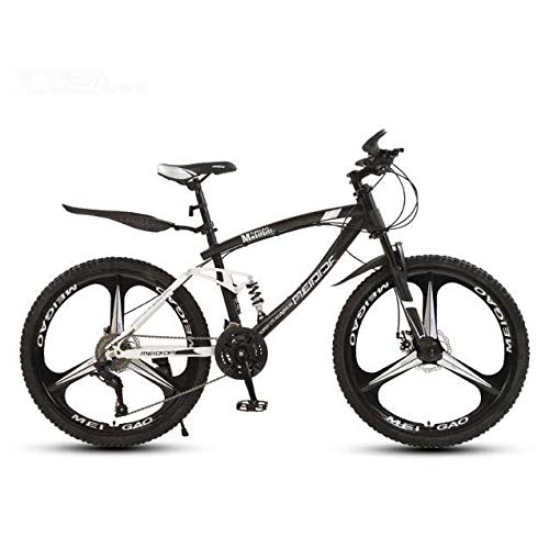 Mountainbike : LJLYL Mountainbike-Fahrrad für Erwachsene, Leichter Weichheckrahmen aus Kohlenstoffstahl, stoßdämpfende Vordergabel, Doppelscheibenbremse, C, 26 inch 30 Speed