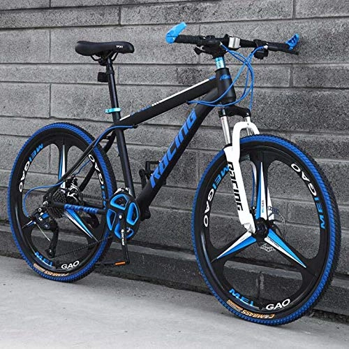 Mountainbike : LJLYL Mountainbike für Erwachsene, Rahmen-MTB-Fahrrad aus Kohlenstoffstahl mit Doppelscheibenbremse und stoßdämpfender Vorderradgabel, Räder aus Aluminiumlegierung, D, 26 inch 21 Speed