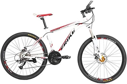 Mountainbike : Lyyy Mountainbike, Rennrad, Hard Tail Bike, 26 Zoll Fahrrad, Carbon Steel Adult Bike, 21 / 24 / 27 Speed ​​Bike, Buntes Fahrrad YCHAOYUE (Color : White red, Size : 24 Speed)