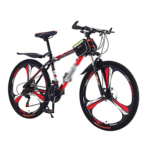 Mountainbike : LZZB 26 Zoll Mountainbike 21 / 24 / 27 Geschwindigkeit Doppelscheibenbremsen Vorderradaufhängung Fahrrad für Erwachsene Herren Damen (Größe: 27 Geschwindigkeit, Farbe: Blau) / Rot / 27 Geschwindigkeit