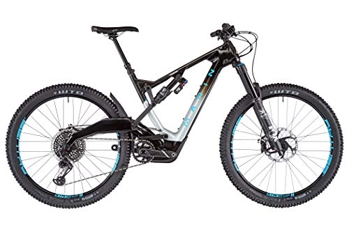 Mountainbike : Marin Mount Vision 9 S Gloss Carbon / Charcoal fade / Cyan Decals Rahmenhöhe M | 43cm 2021 MTB Fully