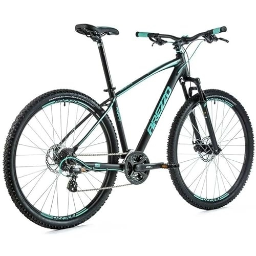 Mountainbike : Mountainbike 29 Leader Fox Arezzo 2022 schwarz matt-grün hellgrün 8v alu rahmen 16 zoll (erwachsene größe 160-168cm)