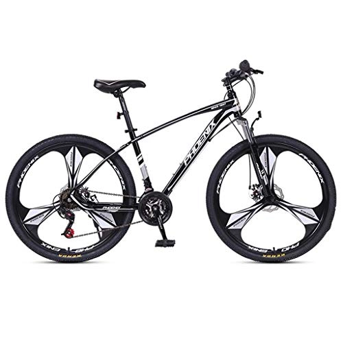 Mountainbike : Mountainbike Mountain Bike MTB Mountainbike, 26inch Mag Rad, Stahl-Rahmen for Fahrräder, 24 Speed, Double Scheibenbremse und Vorderradaufhängung Mountainbike Mountain Bike MTB ( Color : Black+White )