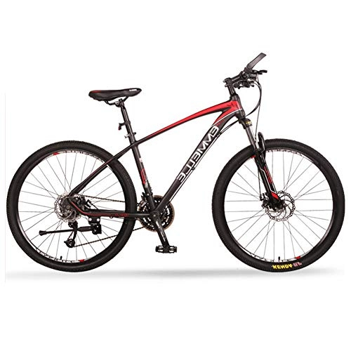Mountainbike : NENGGE 27 Gang-Schaltung Mountainbike, 27.5 Zoll Großer Reifen Hardtail MTB, Alu Rahmen Fahrrad mit Scheibenbremsen, Jugend Damen Erwachsenen Fahrräder, Rot