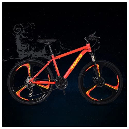 Mountainbike : NENGGE Hardtail MTB 26 Zoll Mountainbike für Herren Damen, Erwachsenen Fahrräder mit Scheibenbremsen, Rahmen aus Kohlenstoffstahl, Aries, 24 Speed
