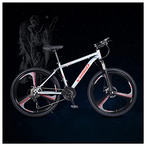 Mountainbike : NENGGE Hardtail MTB 26 Zoll Mountainbike für Herren Damen, Erwachsenen Fahrräder mit Scheibenbremsen, Rahmen aus Kohlenstoffstahl, Virgo, 21 Speed