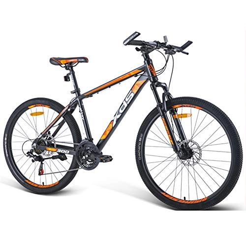 Mountainbike : NENGGE Mountainbike, 26 Zoll Hardtail MTB, 21 Gang-Schaltung Alu Rahmen Fahrrad mit Scheibenbremsen, Jungen-Fahrrad Mädchen-Fahrrad, Orange, 17 Inches