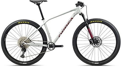 Mountainbike : ORBEA Alma H50 29R Mountain Bike (M / 44.5cm, White Grey / Metallic Red (Gloss))