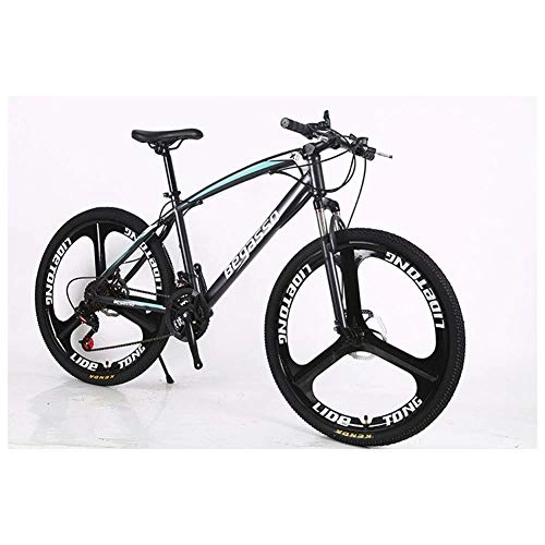 Mountainbike : Outdoor-Sport 26"Mountainbike Leichte Doppel-Carbon-Stahlrahmen-Vorderradaufhängung Doppelscheibenbremsen 21-30 Geschwindigkeiten Unisex-Fahrrad MTB