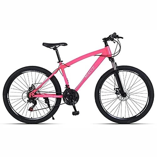 Mountainbike : PhuNkz 26-Zoll-Mountainbike, 21-30 Speed Youth Adult Women Road Bikes Light Steel Rahmen Doppelscheibenbremse / Pink / 21 Speed