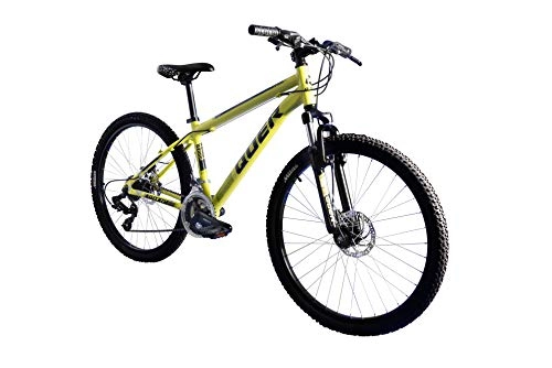 Mountainbike : Quer Titan 26 26", Aluminium, 21 GESCHWINDIGKEITEN, MECHANISCHE SCHEIBENBREMSE, SCHLOSSGABEL (Yellow-Black, XS15)