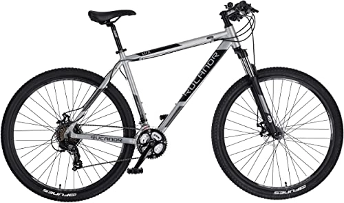 Mountainbike : Rucanor Lux 29 Zoll 53 cm Herren 21G Mechanische Scheibenbremse Silber / Schwarz