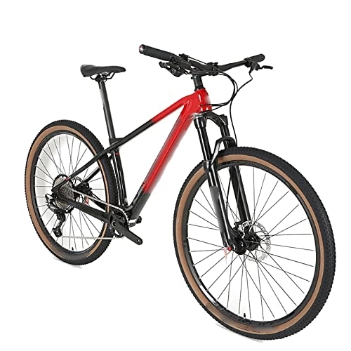 Mountainbike : TABKER Bike Carbon Mountainbike Groupset Vorder- und Hinterräder mit hydraulischer Scheibenbremse, Luftgabel