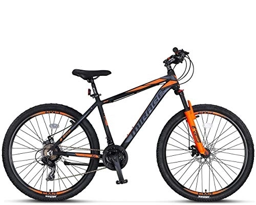 Mountainbike : Umit Unisex-Erwachsene Mirage Fahrrad, Schwarz / Orange, 27, 5" T.16