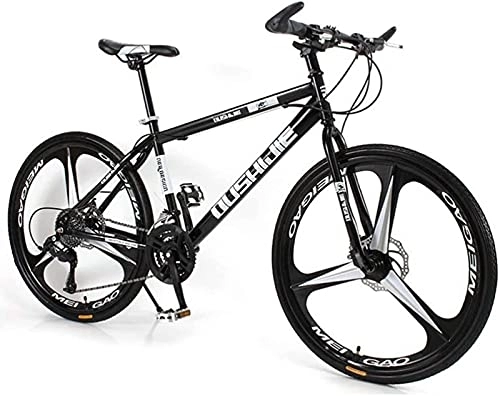 Mountainbike : UYHF 26'' Zoll Mountainbike Für Damen / Herren Leichtgewicht 21 / 24 / 27 Geschwindigkeiten MTB Erwachsene Fahrräder Carbon Stahlrahmen Vorderradaufhängung black-24speed