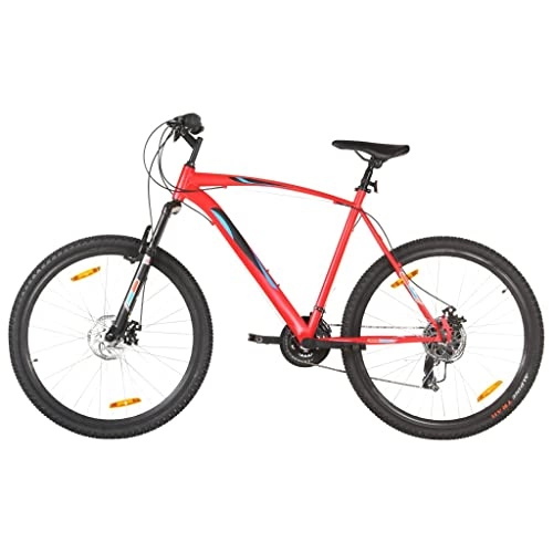 Mountainbike : vidaXL Mountainbike 21 Gang 29 Zoll Rad mit Shimano-Kettenwechsler Scheibenbremsen Schnellspann-Sattelstützenklemme Fahrrad Sportfahrrad 53cm Rahmen Rot