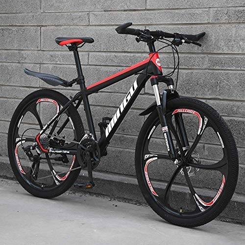 Mountainbike : Vorderradaufhängung Mountainbike 24 Geschwindigkeiten Carbon Steel Frame Unisex Rennrad 24 / 26 Zoll Räder, Weiß, 26 Zoll