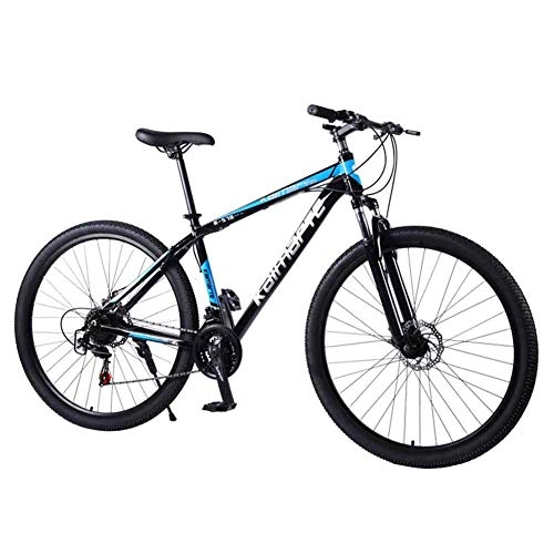 Mountainbike : WEHOLY Fahrrad-Mountainbike, 29-Zoll-Speichenrad aus kohlenstoffhaltigem Stahl, 24-Fach voll einstellbare hintere Stoßdämpfer-Vorderradgabel, schwarz, 27-Fach