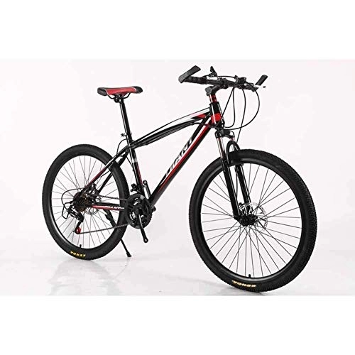 Mountainbike : WEHOLY Fahrrad Mountainbike Rahmen MTB Fahrrad High Carbon Stahl 21 Geschwindigkeiten 26 'Rad Mountainbike Scheibenbremsen, rot