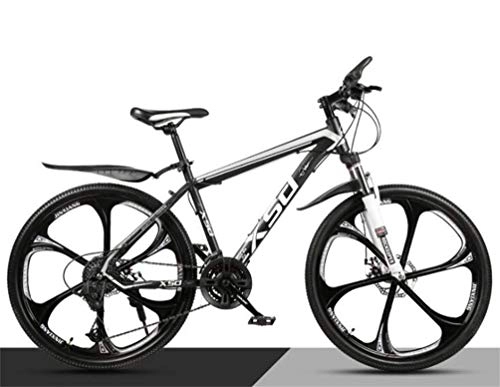 Mountainbike : WJSW 26 Zoll-Doppelsuspendierungs-Reitdämpfungs-Mountainbike, das MTB-Fahrrad der Männer für Erwachsenen (Farbe: Schwarzweiß, Größe: 30 Geschwind